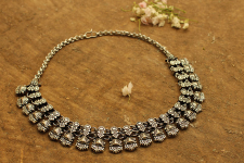 Dhara . धरा ✽ Antique Finish White Metal ✽ Necklace { 8 }